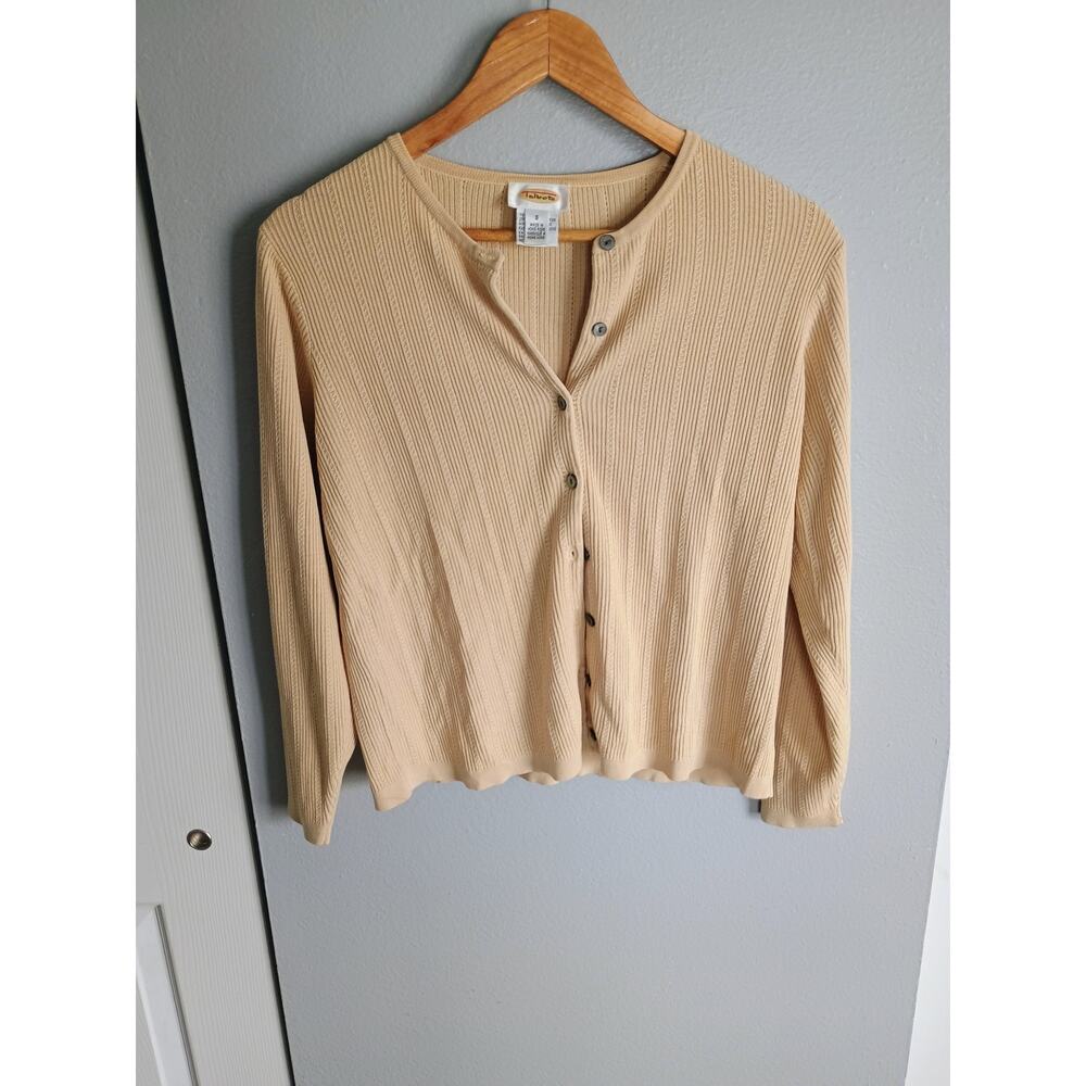 Talbots beige cream sweater silk cotton blend cottage core quiet luxury neutral